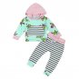 2017 Newborn Baby Infant Girls Clothes Tops T-Shirts Long Sleeve Outfits Flower Pants Autumn Casual 