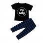 Baby boy clothes 2017 Summer Kids Boy clothes sets Letter t-shirt Tops + Plaid Pants Newborn Outfits