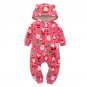 Newborn baby Clothes Cotton Fleece Christmas Tree Santa Claus Print Hooded Baby Rompers With Ears Au