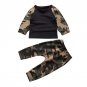 0-24M Autumn Spring Newborn Kids Camouflage set Baby Boys Long Sleeve Clothes T-shirt Tops + Pants O