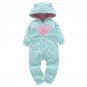 2017 NEW Baby Rompers Printed Winter Thick Warm Baby boy Girl Clothing Long Sleeve Hooded Jumpsuit K