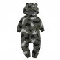 2017 NEW Baby Rompers Printed Winter Thick Warm Baby boy Girl Clothing Long Sleeve Hooded Jumpsuit K