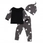 Newborn Baby Girl Boy Clothes Deer Tops T-shirt+Pants Leggings 3pcs Outfits Set
