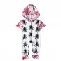 2017 Cute Newborn Baby Girls Boy Rompers with Leaves Printed Hooded Short Sleeve Infant Romper Jumps