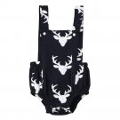 2017 Christmas Newborn Baby Girl Clothes Cute Backless Deer Cotton Baby Girl Romper Jumpsuit Baby Ch