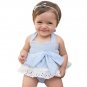 3pcs Newborn Baby Girls Bowknot Clothes 2017 Summer Striped Toddler Kids Clothing Set T-Shirt+Shorts