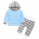 Cute Fashion Newborn Baby Clothes Infant Toddler Bebes Boys Girls Striped Hooded Sweatshirt Tops Pan