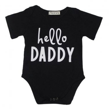 2017 Newborn Baby Romper Letter Prints O-neck Short Sleeve baby unisex Rompers Jumpsuit Casual Outdo