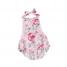 2017 Summer Infant Baby Girls Rompers Floral Sleeveless Newborn Jumpsuit Outfit Baby Girl Clothing R