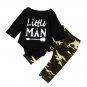 Camouflage Newborn Baby Boys Clothes 2017 Autumn Little Man Print Long Sleeve Romper Tops+Pant Trous