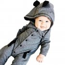 Baby romper clothes Toddler Baby Boys Long Sleeve Fox Print Hooded set Romper Jumpsuit Clothes baby 
