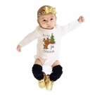 Baby girls romper with Letter Printed 2017 Christmas Baby Newborn clothes Long Sleeve Cotton Clothin