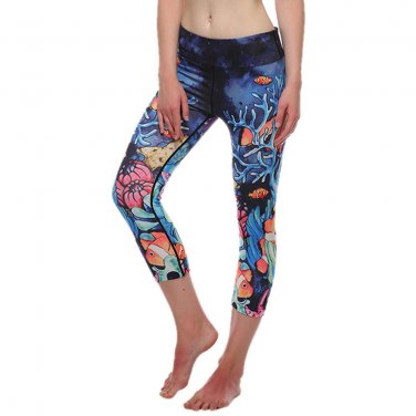 Spring Sport Women 3D Printing Sexy Legging High Waist Soft Woman High Waist Yoga Leggings Pants  #E