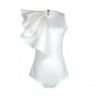 2017 Rompers Women Black White Overalls Bodysuit Sexy Party Club O-neck Petal Sleeve Jumpsuit Combi
