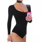 2017 Autumn Women Romper Playsuit Black White Solid Bodycon Sexy Bodysuits Elastic Cotton Skinny Jum