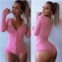 Sinfeel Sexy Women Casual Bodysuits V-Neck Body Suit Female Jumpsuits Romper Overalls Button 2017 Su