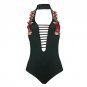 Women Low-cut Lace Sexy Sleeveless embroidery Rose Clairvoyance Sexy Nets Sweet Mesh Fun Soft Bodysu