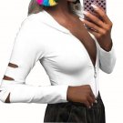Women Body Top Hooded Skinny Sexy Bodysuits Solid Rompers Long Sleeve Zipper Fashion Playsuits Club 