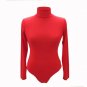 Summer Women TurtleNeck Bodysuit Leotard Long Sleeve Casual Tops Rompers Womens Jumpsuit