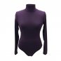 Summer Women TurtleNeck Bodysuit Leotard Long Sleeve Casual Tops Rompers Womens Jumpsuit