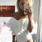 2017 Sexy Womens Off Shoulder Cape Collar Lace Jumpsuit Bodysuit Playsuit Woman Ladies Clothes