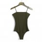 P474 Women Spaghetti Strap Sexy Backless Bodysuit Women 2017 Summer Bodycon Camisole Bodysuits Black