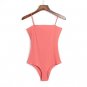 P474 Women Spaghetti Strap Sexy Backless Bodysuit Women 2017 Summer Bodycon Camisole Bodysuits Black