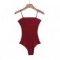 P474 Women Spaghetti Strap Sexy Backless Bodysuit Women 2017 Summer Bodycon Camisole Bodysuits Black