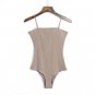 P474 Women Spaghetti Strap Sexy Backless Bodysuit Women 2017 Summer Bodycon Camisole Bodysuits Black