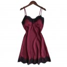 New Women Sexy Lingeries Spaghetti Strap Sleeveless Nightgowns Silk V-Neck Nightdress Slim Lounge Mi