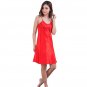 Blue Women\'s Plus Size Spaghetti Strap Night Dress Ladies\' Sexy Lingerie Short Satin V-Neck Nightg