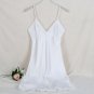 New Ladies Sexy Silk Satin Night Dress Sleeveless V-neck Nightgown Lace Sleepwear For Women