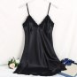 New Ladies Sexy Silk Satin Night Dress Sleeveless V-neck Nightgown Lace Sleepwear For Women