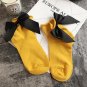 Bow tie Harajuku cool female essential hollow thin black fishnet short socks women soft socks