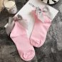 Bow tie Harajuku cool female essential hollow thin black fishnet short socks women soft socks