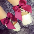 1 Pair Fashion Spring Summer Sexy Women Ruffle Cute Flower Bowknot Fishnet Ankle High Mesh Lace Fish
