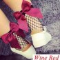 1 Pair Fashion Spring Summer Sexy Women Ruffle Cute Flower Bowknot Fishnet Ankle High Mesh Lace Fish