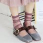 1Pair 2017 Hot Fashion Sexy Women Lady Girl Summer Glitter Mesh Ankle Socks Soft Elasticity Gauze Fi