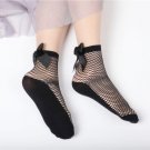 1Pair Sexy Women Girls Soft Ruffle Fishnet Lace Bowknot Ankle Socks Hollow Mesh Short Socks Hosiery 