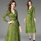 BIBOYAMALL Women Dress Spring Autumn Women Elegant Dress Long Sleeve White Lace Double Layer Maxi Lo