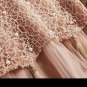 WYG High Quality Flower Mesh Embroidery Dress 2017 Summer A Line Tassel Beading Double Layer Women M