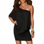 SEBOWEL Off Shoulder Multiple Womens Dress 2018 Layered Ruffles Dresses Bodycon Mini Short Sexy Dres