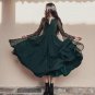 Mori Girl Voile Layer Lolita Maxi Pleated Silk Dress 2017  Retro literary style unique Vestido Oncin
