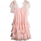 2017 High Quality Women Fashion Summer Sexy Candy Pink Sleeveless Layered Cute Dress
