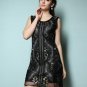 Great Gatsby Inspired Dress With Stunning Sequins Double Layered Mesh Embroidery O-neck Flapper Vint