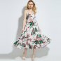 Young17 Summer Dress Women White Beachwear Backless Print 2018 Sleeveless Female Layered Dress Spagh