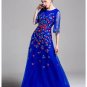 New Arrival 2017 Spring Summer Women\'s O Neck Half Flare Sleeves Embroidery 3 Layers Elegant Long R