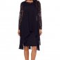 Spring Elegant Sheer Lace Patchwork Midi Dress Double Layer Dresses A line Vintage Dress O Neck Part
