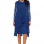 Spring Elegant Sheer Lace Patchwork Midi Dress Double Layer Dresses A line Vintage Dress O Neck Part
