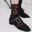 1Pair Fashion Summer Spring Women Girls Rose Heart Embroider Pearl Ruffle Mesh Ankle Fishnet Net Hos